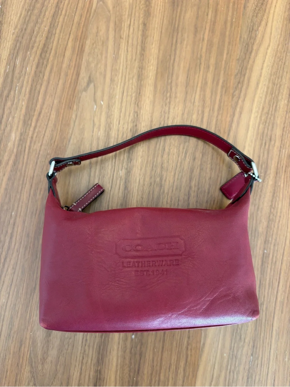 Coach Vintage Red Leather Mini Shoulder Bag